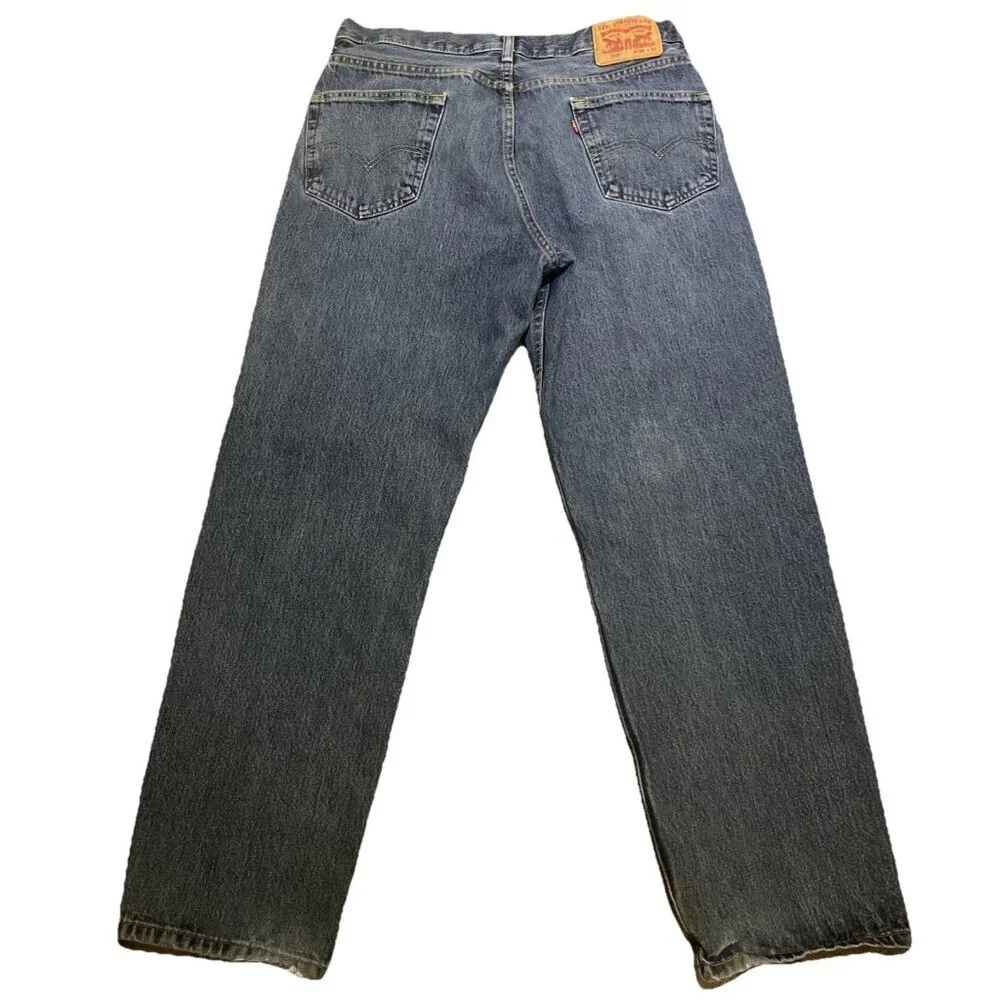 Levis 550 Jeans Mens Sz 36x32 * 33x 29.5* Blue Denim 90’s Classic Cowboy Western